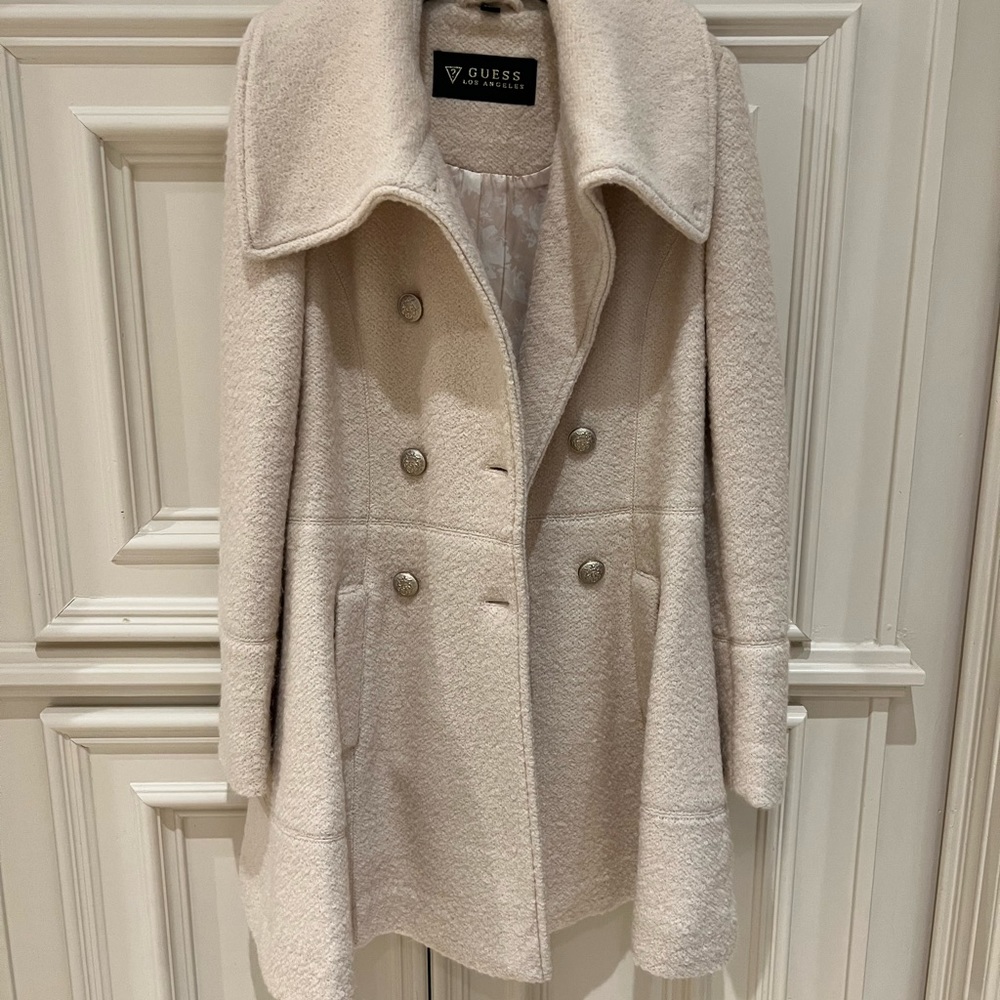 Guess cream wool coat